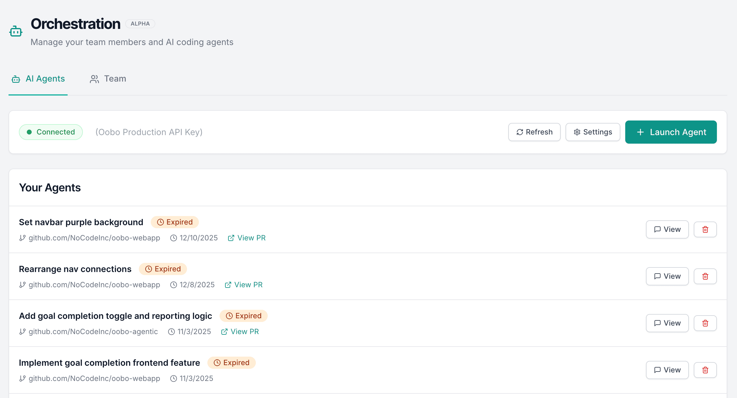 Orchestration interface overview