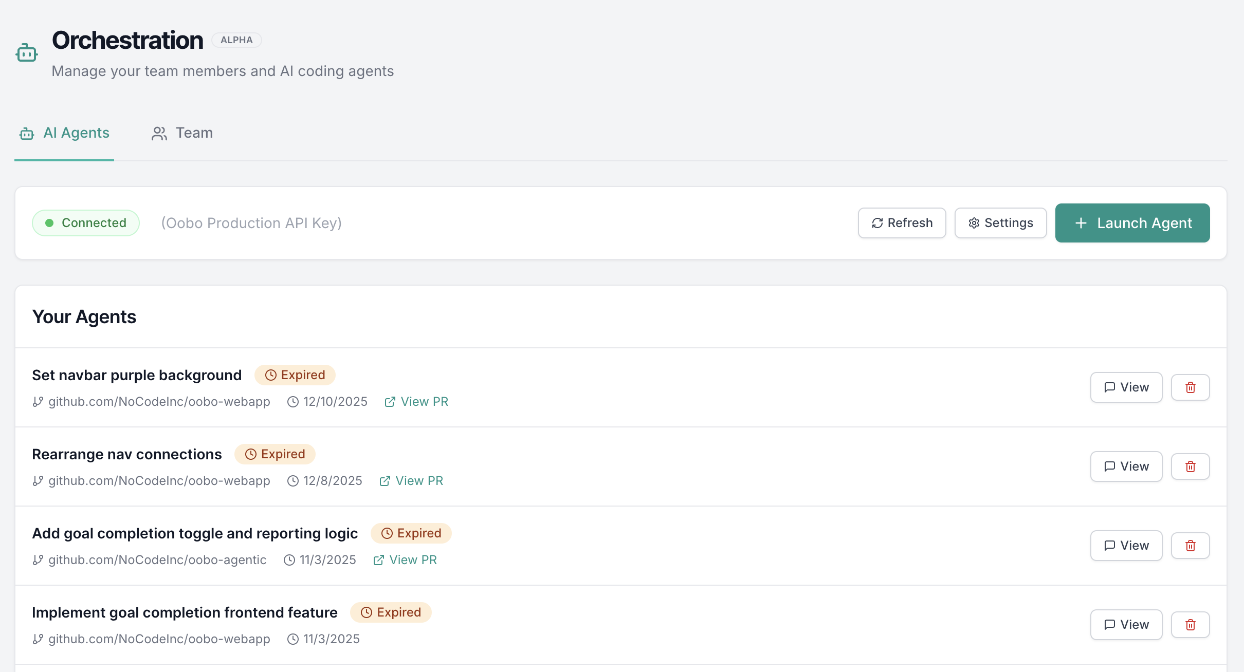 Orchestration interface overview